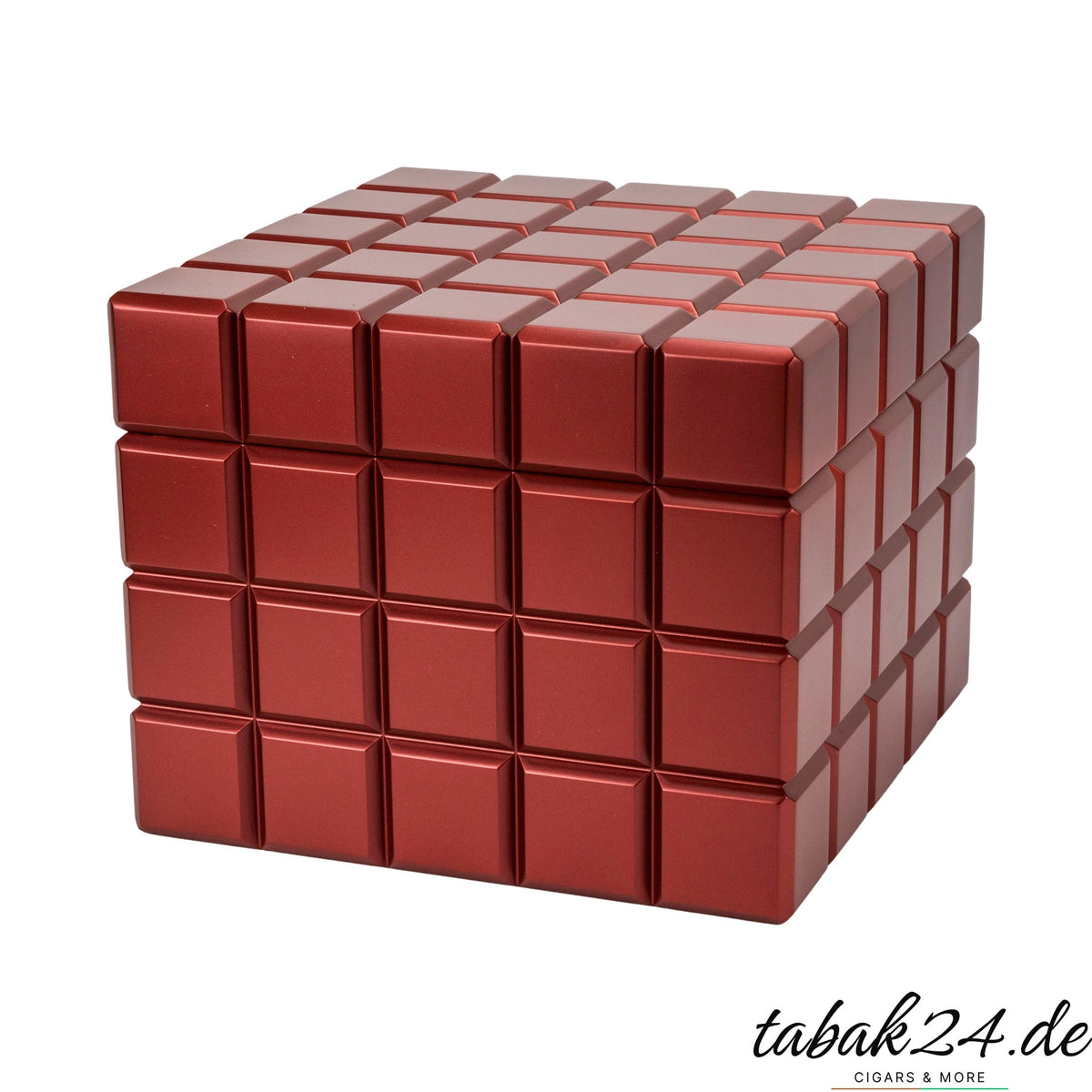 Colibri Desktop Humidor Heritage Cube rot, geschlossen