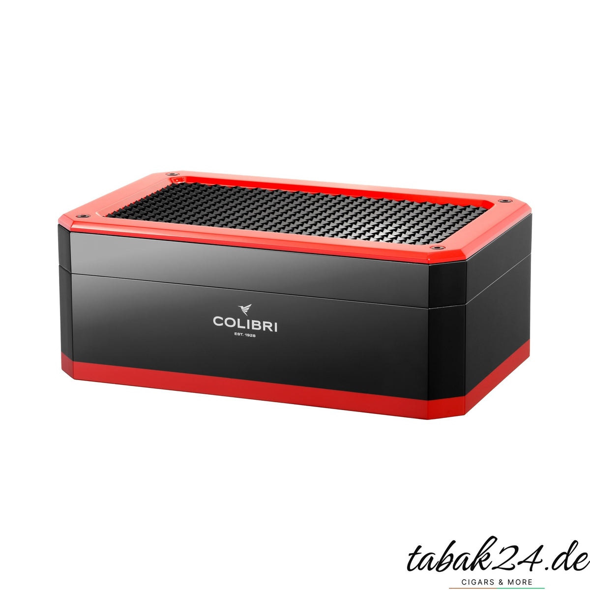 Colibri Humidor Rally schwarz/rot, geschlossen