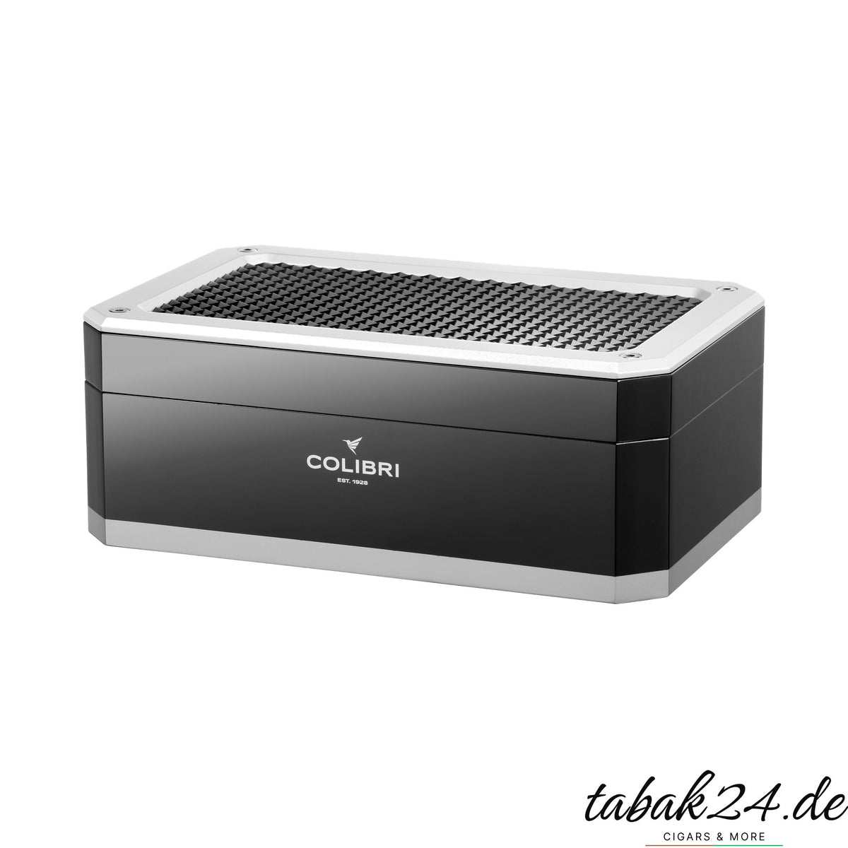 Colibri Humidor Rally schwarz/silber, geschlossen