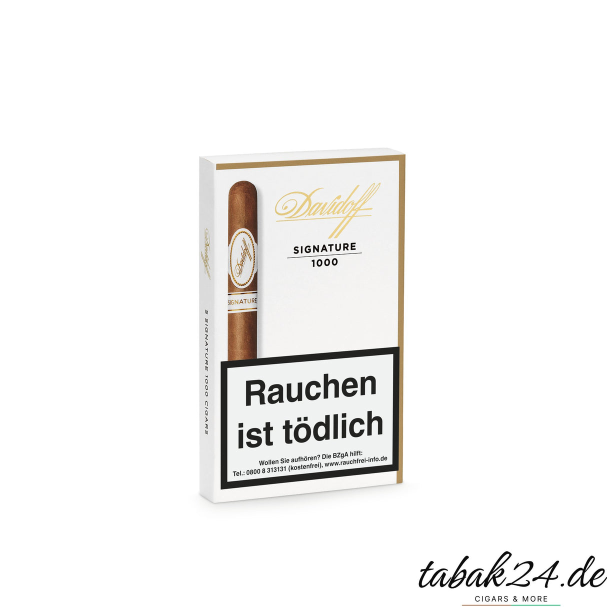 Davidoff Signature 1000 Zigarre in edler 5er Packung mit Warnhinweis
