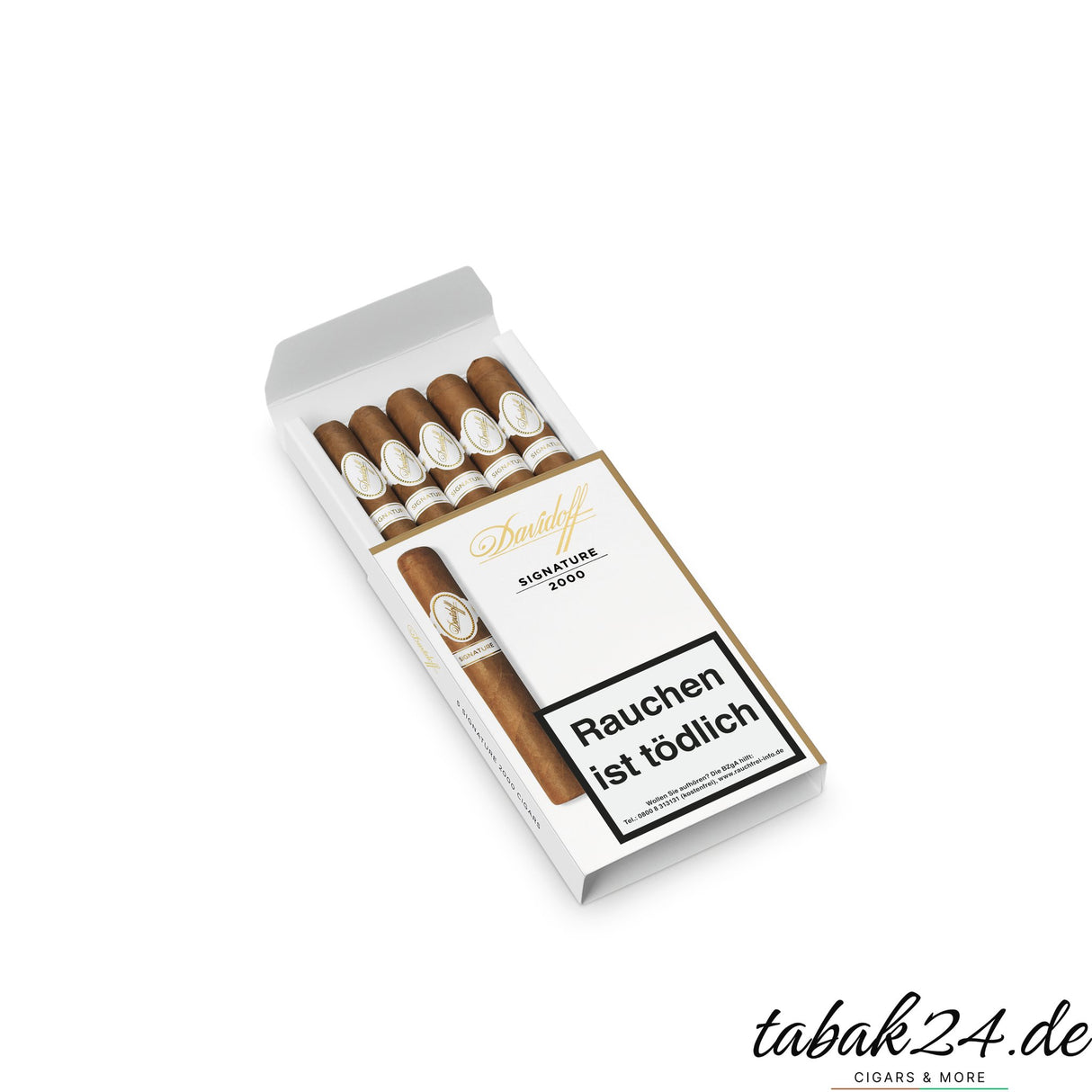 Geöffnete 5er-Packung der Davidoff Signature 2000 Zigarren