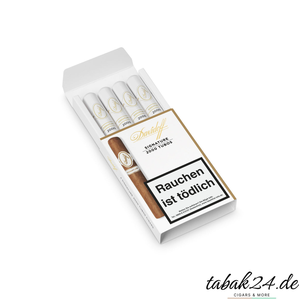 Geöffnete 4er-Packung mit vier Tubos der Signature 2000 von Davidoff