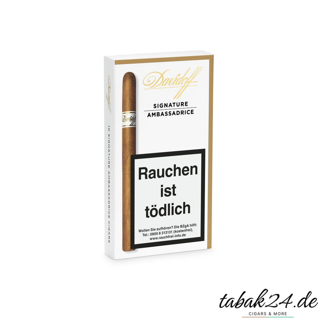 Davidoff Ambassadrice Zigarren in edler 10er-Packung mit Warnhinweis
