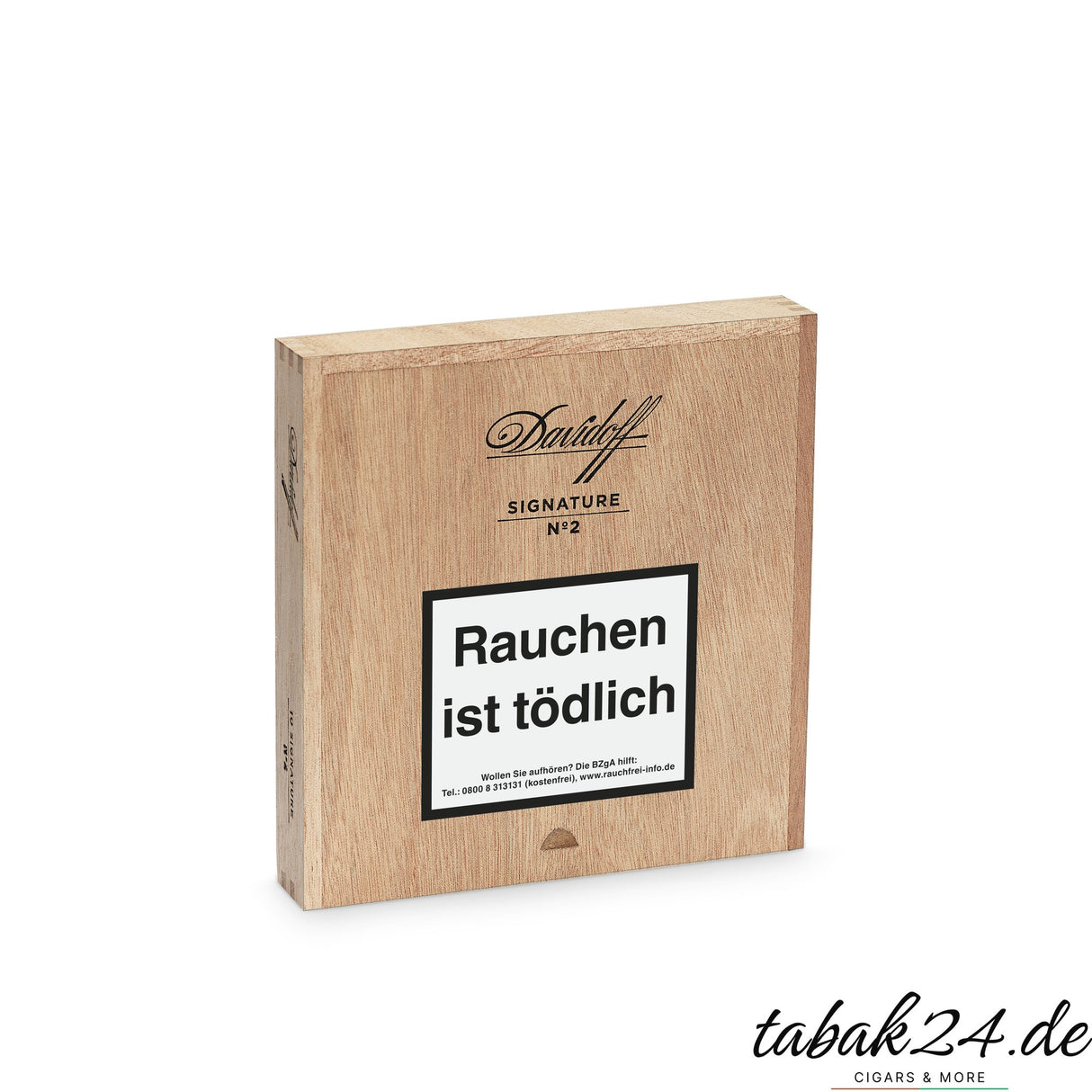 Holzbox mit 10 Davidoff Signature No. 2 Zigarren, geschlossen