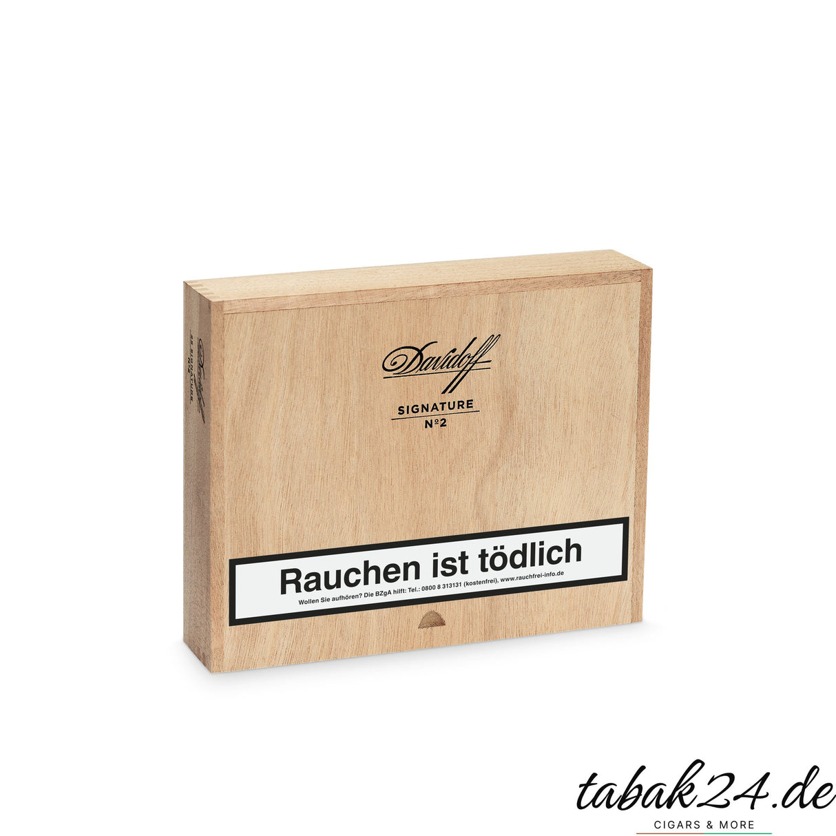 Holzkiste mit 25 Zigarren Davidoff Signature No. 2, frontal geschlossen