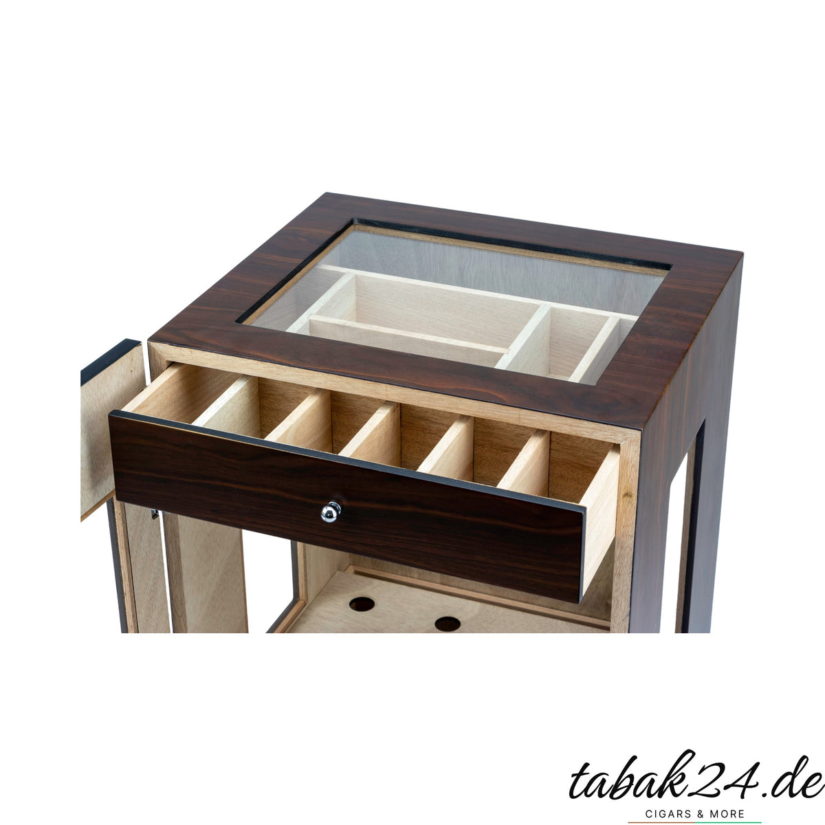Humidorschrank Sevenson, obere Schublade mit Einteilung