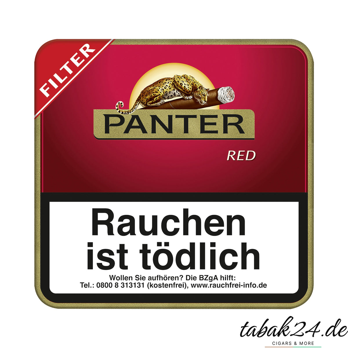 Panter Red Filter Zigarillos mit Vanillearoma in der 20er Blechdose