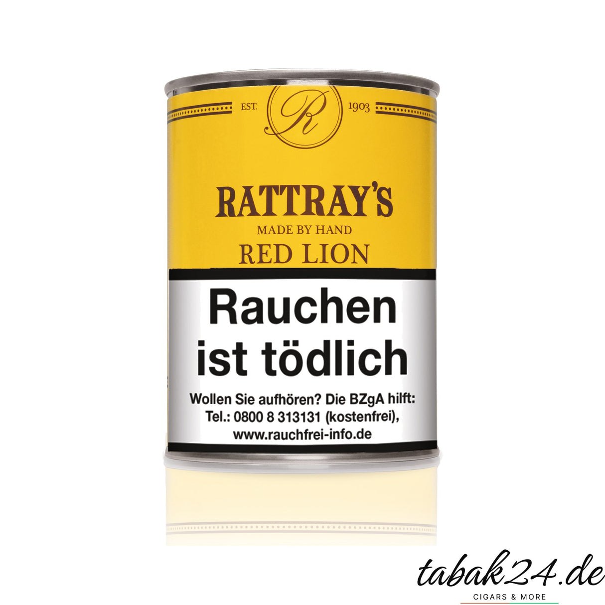 Rattray’s Red Lion Pfeifentabak in der runden 100-g-Dose
