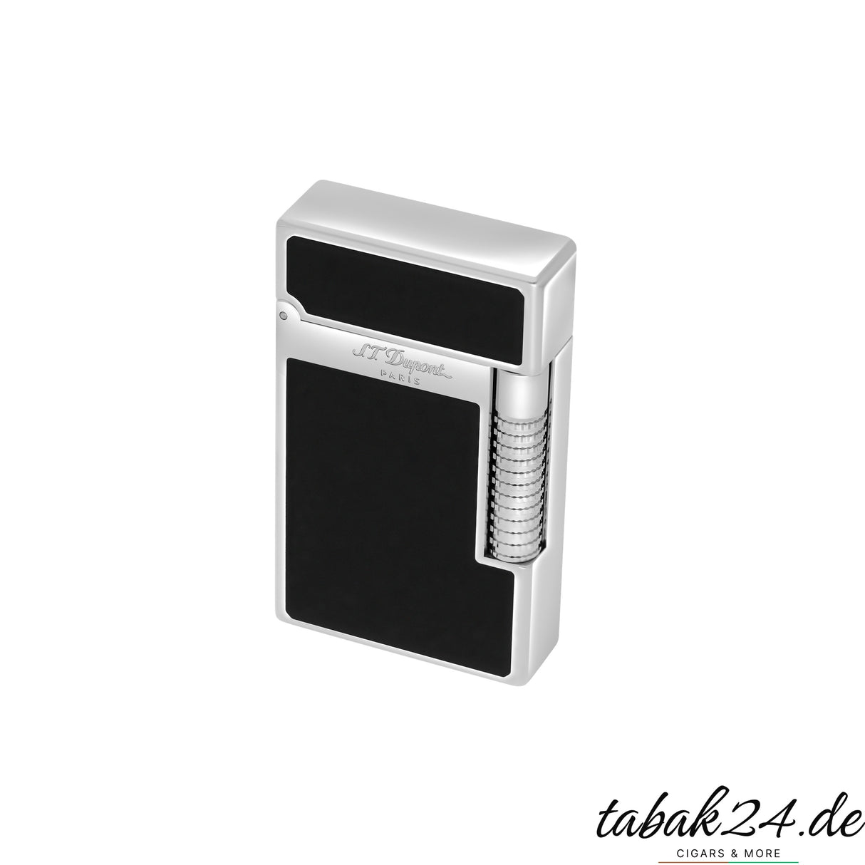 S.T. Dupont Le Grand C23010N Schwarz Palladium – geöffnet mit Zündmechanismus