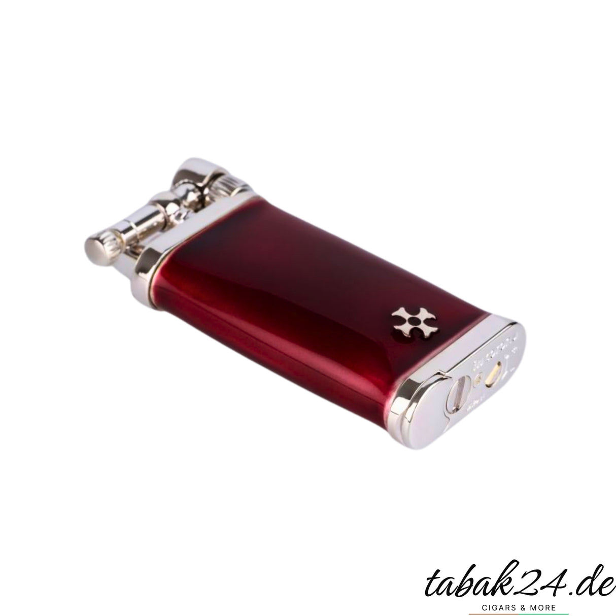 Sillem's Old Boy Pfeifenfeuerzeug 1186R Emaille Rot – Schrägansicht