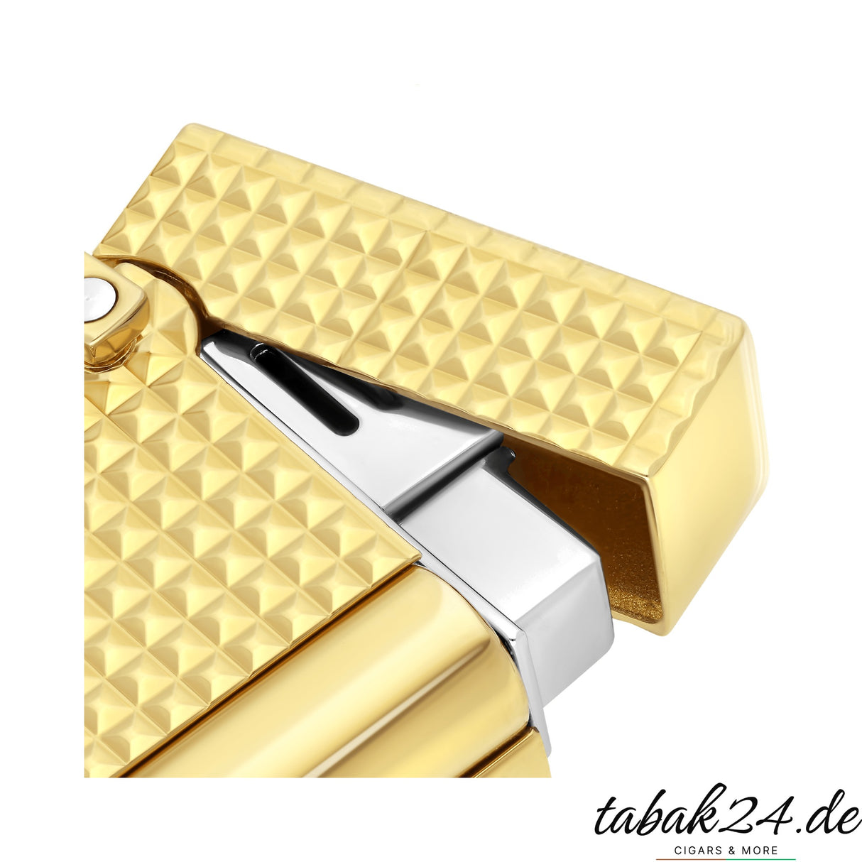 S.T. Dupont Feuerzeug-Halskette Chrom Gold – Kettendetail