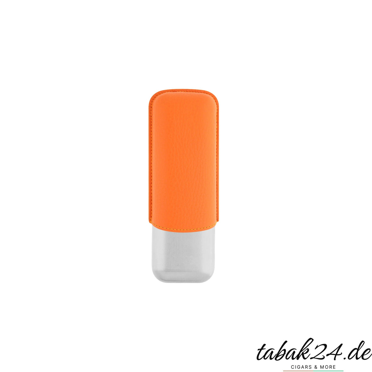 S.T. Dupont Zigarrenetui 2er Leder Orange Chrom – Rückansicht