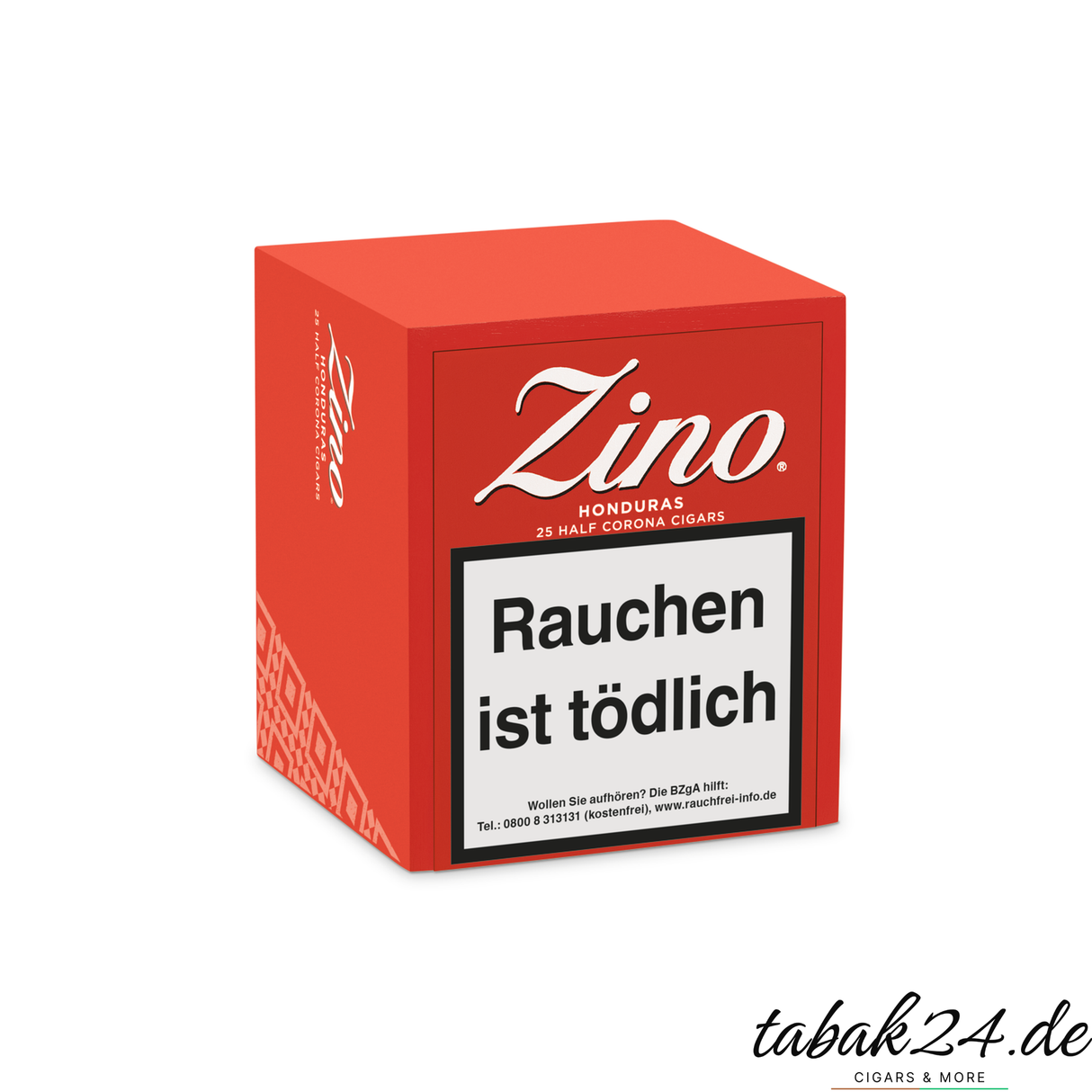 Zino Honduras Half Corona – 25er Holzkiste Frontansicht