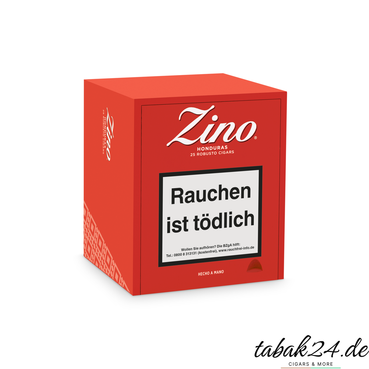 Zino Honduras Robusto – 25er Holzkiste Frontansicht