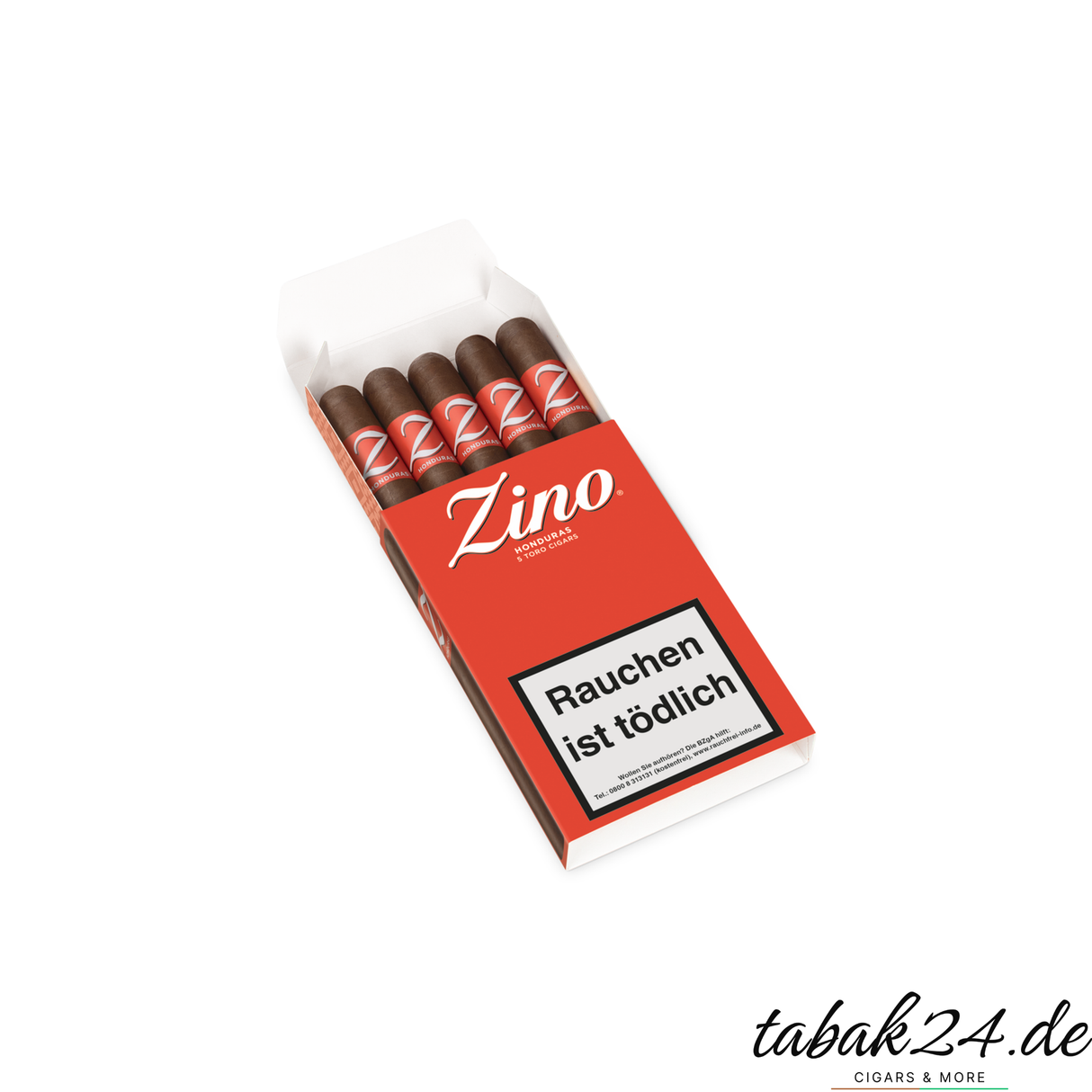 Zino Honduras Toro – 5er Etui Seitenansicht