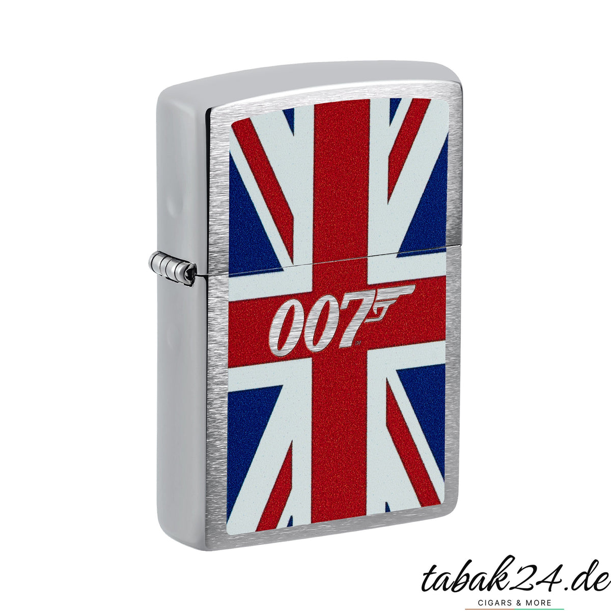 Zippo James Bond 007 – Sturmfeuerzeug Chrom gebürstet mit Union Jack