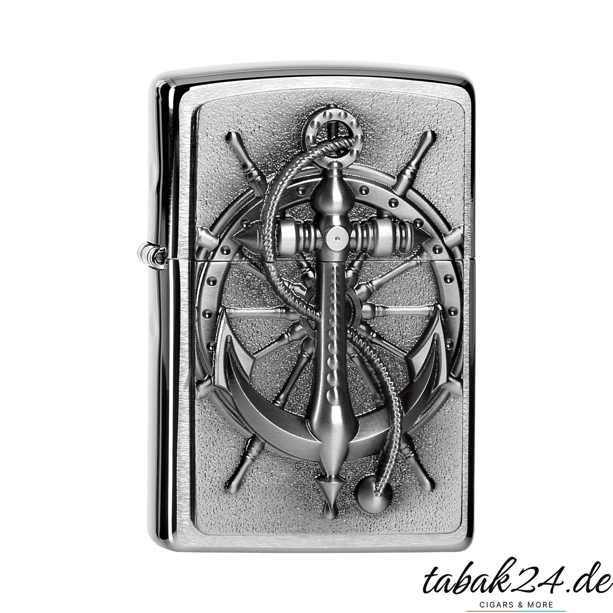 Zippo Nautic – Sturmfeuerzeug Chrom gebürstet mit Anker-Emblem