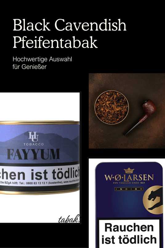 Black Cavendish Pfeifentabak Collage