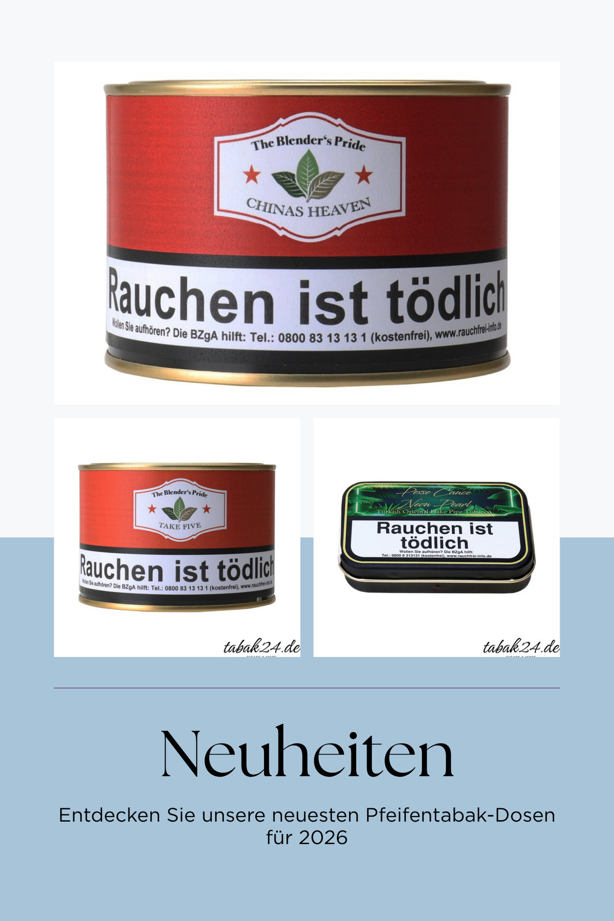 Pfeifentabak Neuheiten Collage