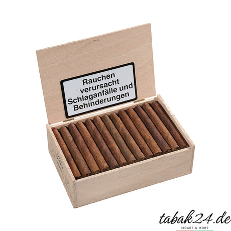 Sonderangebot Cigarillos: geöffnete 50er Holzkiste