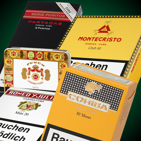 Kubanische Cigarillos, Partagas, Montecristo, Cohiba, Punch, Romeo und Julieta