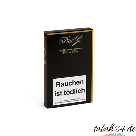 Davidoff Puro Dominicano Corona Larga – 5er Packung Vorderseite
