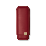 Davidoff Iconic Zigarrenetui XL-2 Rot – Leder-Zigarrenetui für 2 Zigarren, geschlossen
