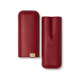 Davidoff Iconic Zigarrenetui XL-2 Rot geöffnet – Handgefertigtes Leder-Etui mit Zigarrenfächern