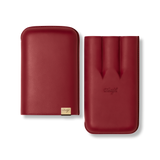 Davidoff Iconic Zigarrenetui XL-3 Rot geöffnet – Handgefertigtes Leder-Etui mit Zigarrenfächern