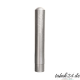 Aluminium Zigarren Tube silber metallic teleskop Zigarrenhülle geschlossen