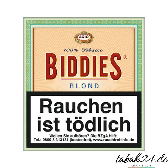 Biddies Blond Cigarillo mit 100 % Tabak und milder Vanillenote