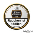 Runde Dose Black Cavendish No. 1 Pfeifentabak mit weißem Etikett und Goldrand