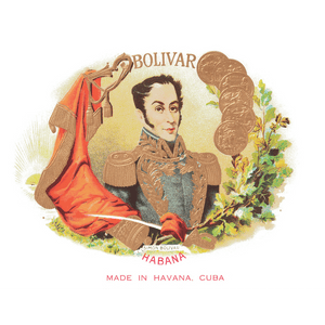 Bolívar Zigarren Logo – Kubanische Zigarrenmarke mit historischem Porträt von Simón Bolívar.