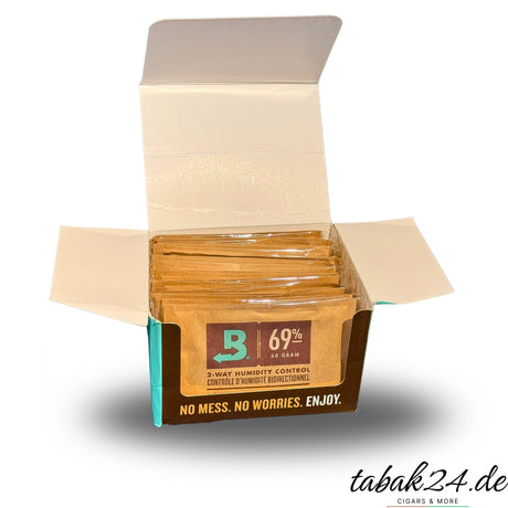 Boveda Sparpack offen mit zwölf Feuchtigkeitsreglern sechzig Gramm