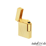 S.T. Dupont Ligne 1 Feuerzeug C14020 Vertical Line Gold – geöffnet mit sichtbarem Zündmechanismus