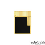 S.T. Dupont Ligne 1 Feuerzeug C14120 Vertical Line Noir Laque Gold – Hauptansicht