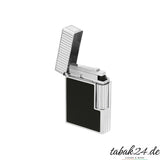 S.T. Dupont Ligne 1 Feuerzeug C14121 Vertical Line Noir Laque Palladium – geöffnet mit sichtbarem Zündmechanismus
