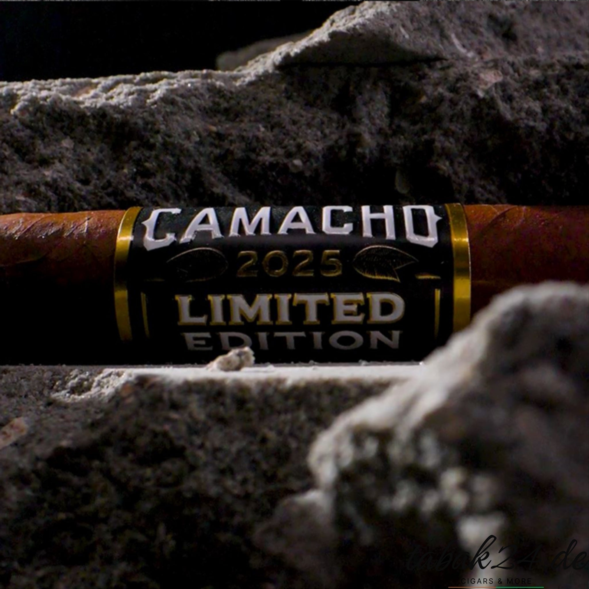 Detailansicht der Camacho Limited Edition 2025 mit goldener Prägung