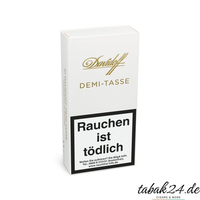 Packung Davidoff Demi-Tasse mit Warnhinweis