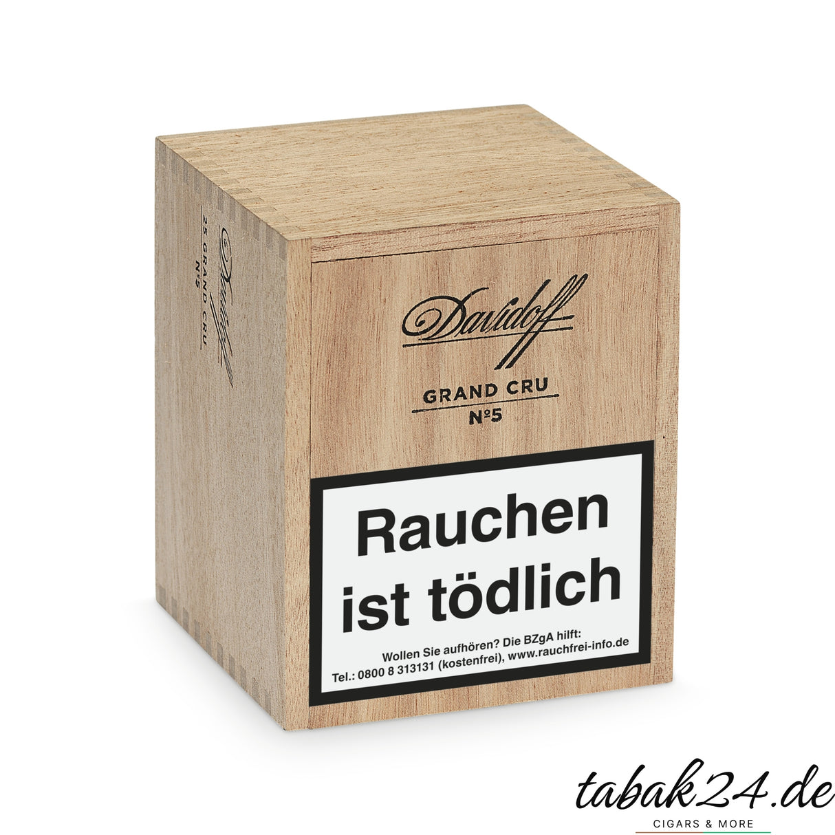 Original Davidoff Grand Cru No. 5 Holzkiste mit klassischer Gravur