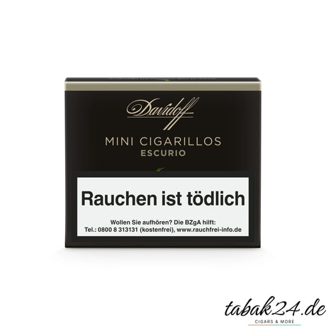 Davidoff Mini Cigarillos Escurio Packung Vorderseite zwanzig Stück