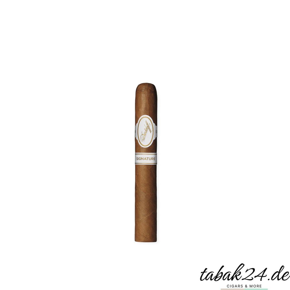 Davidoff Signature Petit Corona Zigarre einzeln vor weißem Hintergrund