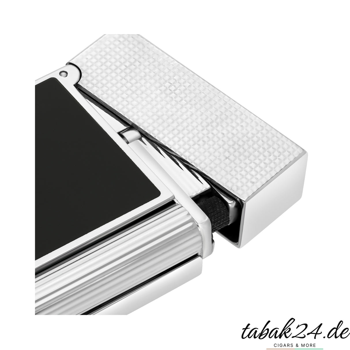 S.T. Dupont Ligne 2 Feuerzeug C16602 Noir Mat Palladium – Detailansicht
