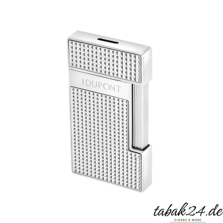 S.T. Dupont Slimmy Diamond Head Feuerzeug Chrom Seitenansicht
