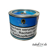 Seitliche Ansicht der Exclusiv Mixture No.1 Pfeifentabakdose mit blauem Design