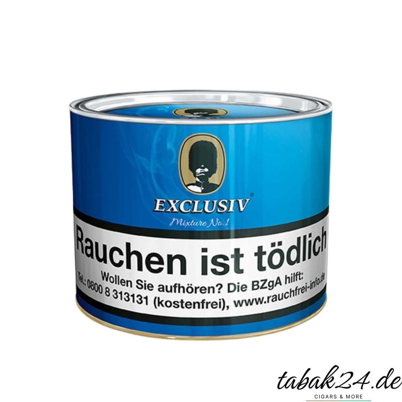 Exclusiv Mixture No.1 Pfeifentabak 100g-Dose mit Warnhinweis vorne