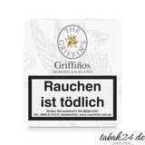 The Griffin’s Griffiños geschlossene weiße Metallbox mit Logo und Warnhinweis