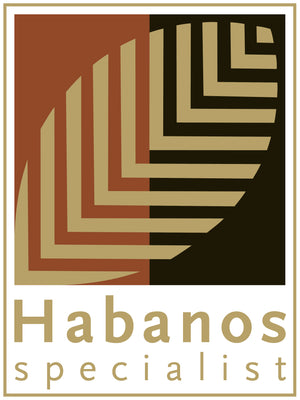 Offizielles Habanos Specialist Logo in Gold, Rot und Schwarz