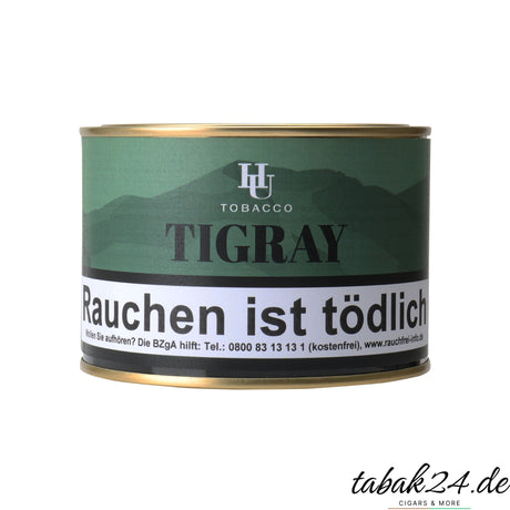 HU Tobacco Tigray Pfeifentabak-Dose mit grünem Etikett