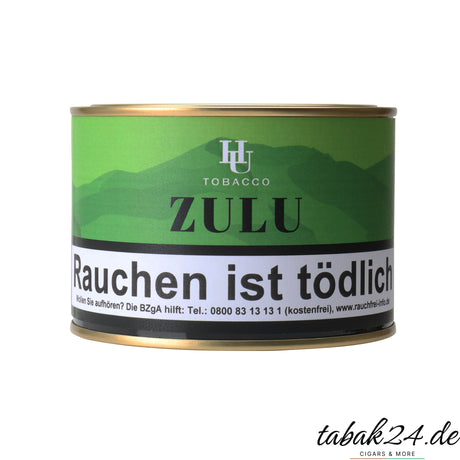HU Tobacco Zulu Pfeifentabak-Dose mit grünem Etikett